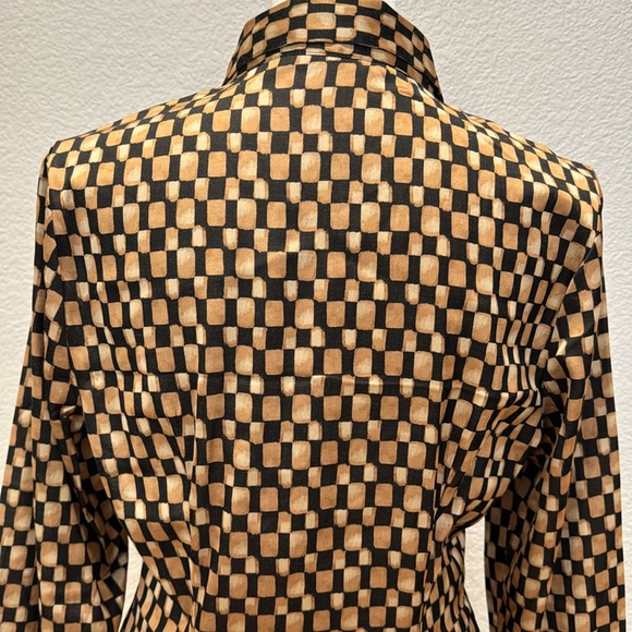 Abercrombie & Fitch button-down collared checkered long sleeve dress size small - Picture 7 of 10